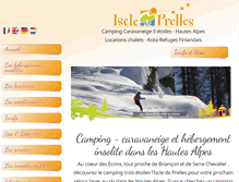 Tablet Screenshot of camping-iscledeprelles.com